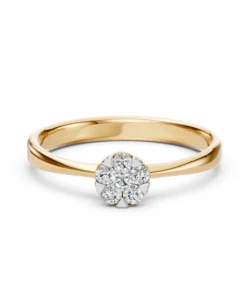Illusion Ring (Round), 0.06 ct — 101-10015/1(2.5) - Image 6