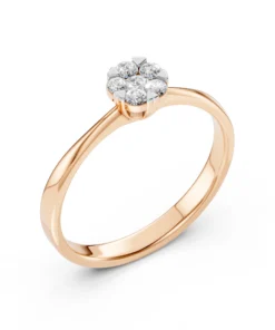 Illusion Ring (Round), 0.06 ct — 101-10015/1(2.5) - Image 7