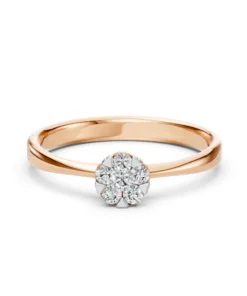 Illusion Ring (Round), 0.06 ct — 101-10015/1(2.5) - Image 9