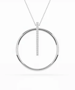 Minimalism Necklace (Round), 0.09 ct — 104-10047