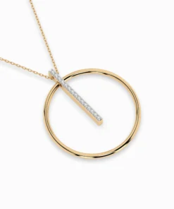 Minimalism Necklace (Round), 0.09 ct — 104-10047 - Image 6