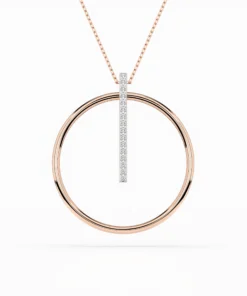 Minimalism Necklace (Round), 0.09 ct — 104-10047 - Image 7