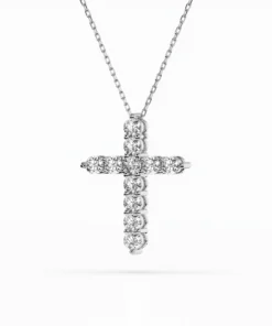Alternative view of Minimalism Necklace (Round), 1.1 ct — 104-10039(3.0)