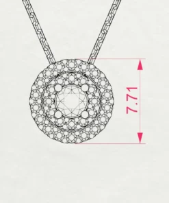 Illusion Necklace (Round), 0.09 ct — 104-10043 - Image 11