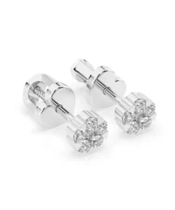 Alternative view of Illusion Earring (Round), 0.03 ct — 102-10015/2(1.5)