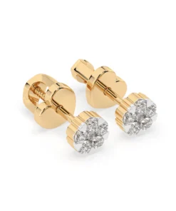 Illusion Earring (Round), 0.03 ct — 102-10015/2(1.5) - Image 5