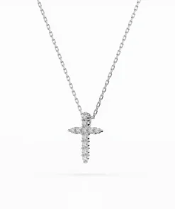 Alternative view of Minimalism Necklace (Round), 0.07 ct — 104-10020