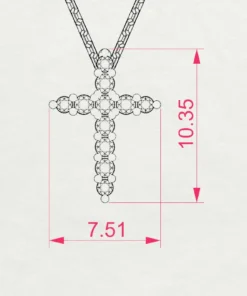 Minimalism Necklace (Round), 0.07 ct — 104-10020 - Image 10