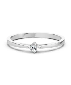 Solitaire Ring (Round), 0.1 ct — 101-10125(3.0) - Image 3