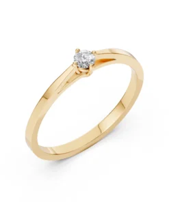 Solitaire Ring (Round), 0.1 ct — 101-10125(3.0) - Image 4
