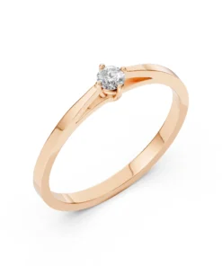 Solitaire Ring (Round), 0.1 ct — 101-10125(3.0) - Image 7