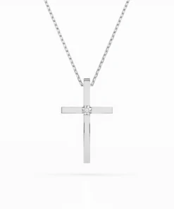 Minimalism Necklace (Round), 0.03 ct — 104-10031