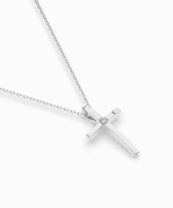 Minimalism Necklace (Round), 0.03 ct — 104-10031 - Image 3