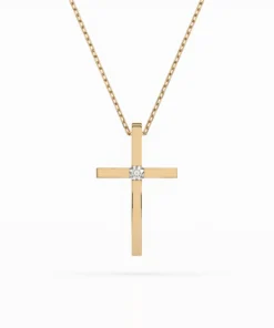 Minimalism Necklace (Round), 0.03 ct — 104-10031 - Image 4