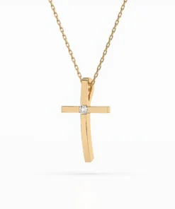 Minimalism Necklace (Round), 0.03 ct — 104-10031 - Image 5