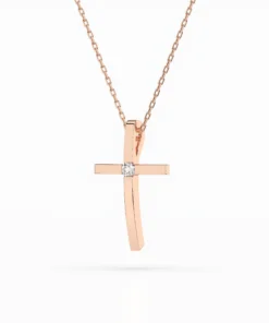 Minimalism Necklace (Round), 0.03 ct — 104-10031 - Image 8