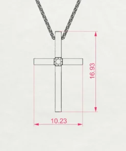 Minimalism Necklace (Round), 0.03 ct — 104-10031 - Image 10