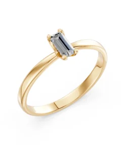 Solitaire Ring, 0.3 ct — 101-10194(0.30)BAQ - Image 4
