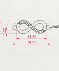 Minimalism Bracelet (Round), 0.05 ct — 105-10009 - Image 11
