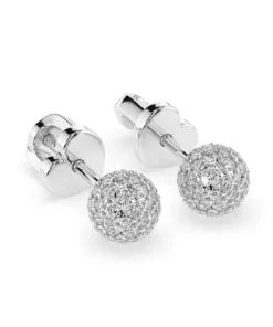 Alternative view of Illusion Earring (Round), 0.46 ct — 102-10090