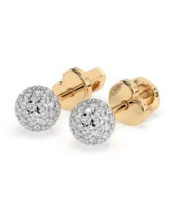 Illusion Earring (Round), 0.46 ct — 102-10090 - Image 6