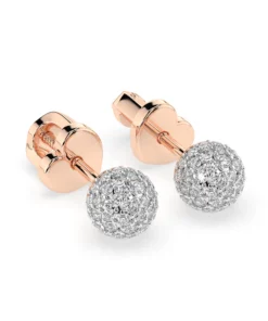 Illusion Earring (Round), 0.46 ct — 102-10090 - Image 8