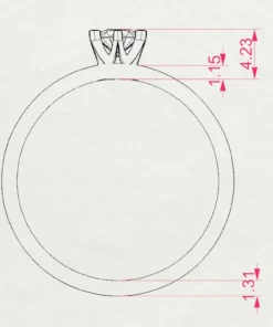Solitaire Ring (Round), 0.2 ct — 101-10040(3.7) - Image 11