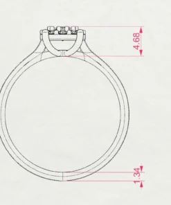 Solitaire Eternity Ring (Round), 0.15 ct — 101-10017/1(3.4) - Image 11