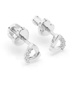 Alternative view of Minimalism Earring (Round), 0.05 ct — 102-10061