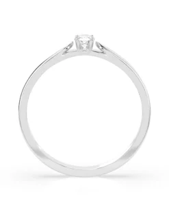 Alternative view of Solitaire Ring (Round), 0.08 ct — 101-10046(2.7)
