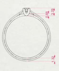 Solitaire Ring (Round), 0.08 ct — 101-10046(2.7) - Image 11