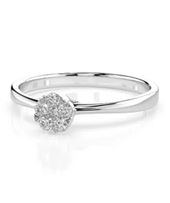 Illusion Ring (Round), 0.03 ct — 101-10015/1(2.0) - Image 3