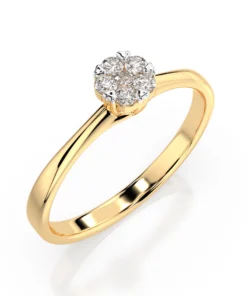 Illusion Ring (Round), 0.03 ct — 101-10015/1(2.0) - Image 4