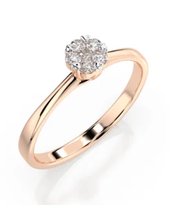 Illusion Ring (Round), 0.03 ct — 101-10015/1(2.0) - Image 7