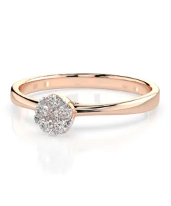 Illusion Ring (Round), 0.03 ct — 101-10015/1(2.0) - Image 9
