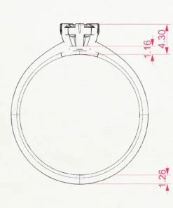 Illusion Ring (Round), 0.03 ct — 101-10015/1(2.0) - Image 11