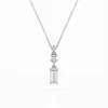 Solitaire Necklace (Baguette), 0.04 ct — 104-10071/3(0.30)BAQ