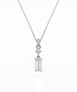 Solitaire Necklace (Baguette), 0.04 ct — 104-10071/3(0.30)BAQ