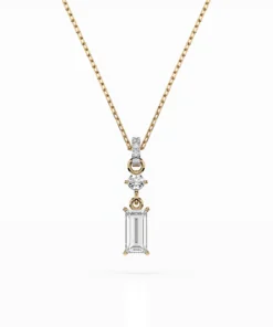 Solitaire Necklace (Baguette), 0.04 ct — 104-10071/3(0.30)BAQ - Image 4