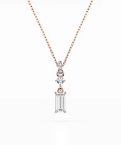 Solitaire Necklace (Baguette), 0.04 ct — 104-10071/3(0.30)BAQ - Image 7