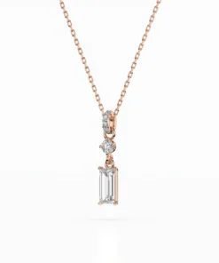 Solitaire Necklace (Baguette), 0.04 ct — 104-10071/3(0.30)BAQ - Image 8