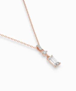 Solitaire Necklace (Baguette), 0.04 ct — 104-10071/3(0.30)BAQ - Image 9
