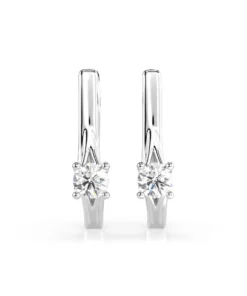 Solitaire English Lock Earring (Round), 0.2 ct — 102-10014(3.0)