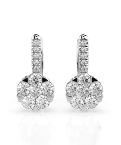 Illusion Earring (Round), 0.3 ct — 102-10015/4(3.4)