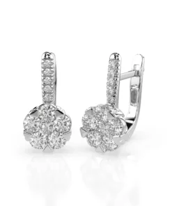 Illusion Earring (Round), 0.3 ct — 102-10015/4(3.4) - Image 3