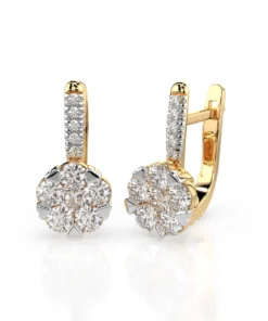 Illusion Earring (Round), 0.3 ct — 102-10015/4(3.4) - Image 6
