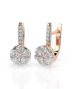 Illusion Earring (Round), 0.3 ct — 102-10015/4(3.4) - Image 9