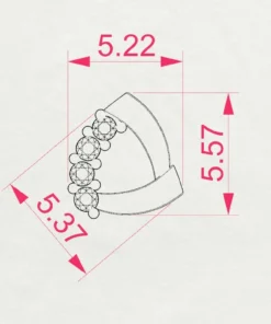 Minimalism Earring (Round), 0.05 ct — 102-10061 - Image 10