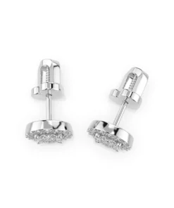 Alternative view of Illusion Earring (Round), 0.12 ct — 102-10018(2.5)
