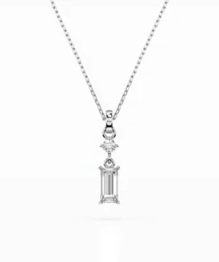 Solitaire Necklace (Baguette), 0.04 ct — 104-10071/2(0.30)BAQ